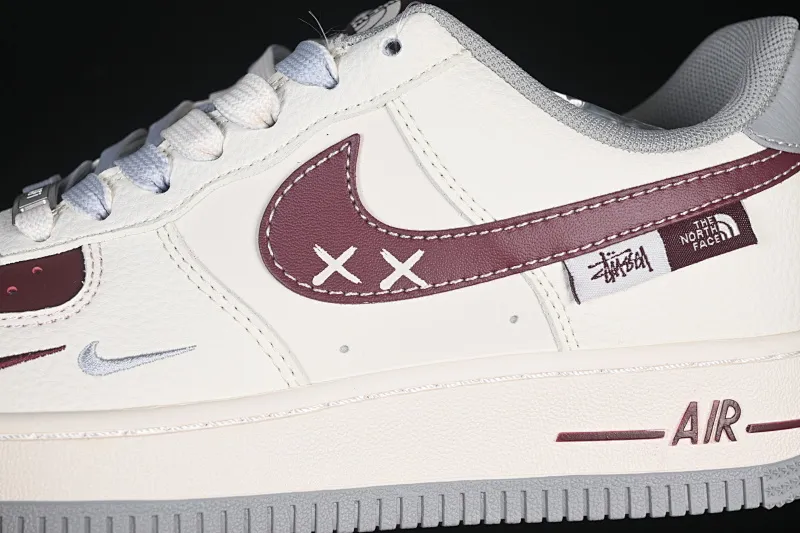 All categories Nk Air Force 1 Air Force series Nk Air Force 1 Low Air Force low-top Nike Air Force 1'07 Low joint beige gray red small double hook Air Force 1 low-top casual sneakers QW5606-268